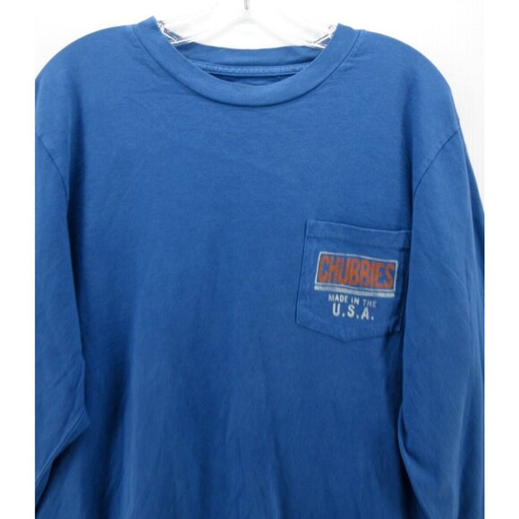 Chubbies Shirt Large Pullover Graphic Pocket Outdoor T Tee Crewneck - Picture 2 of 10
